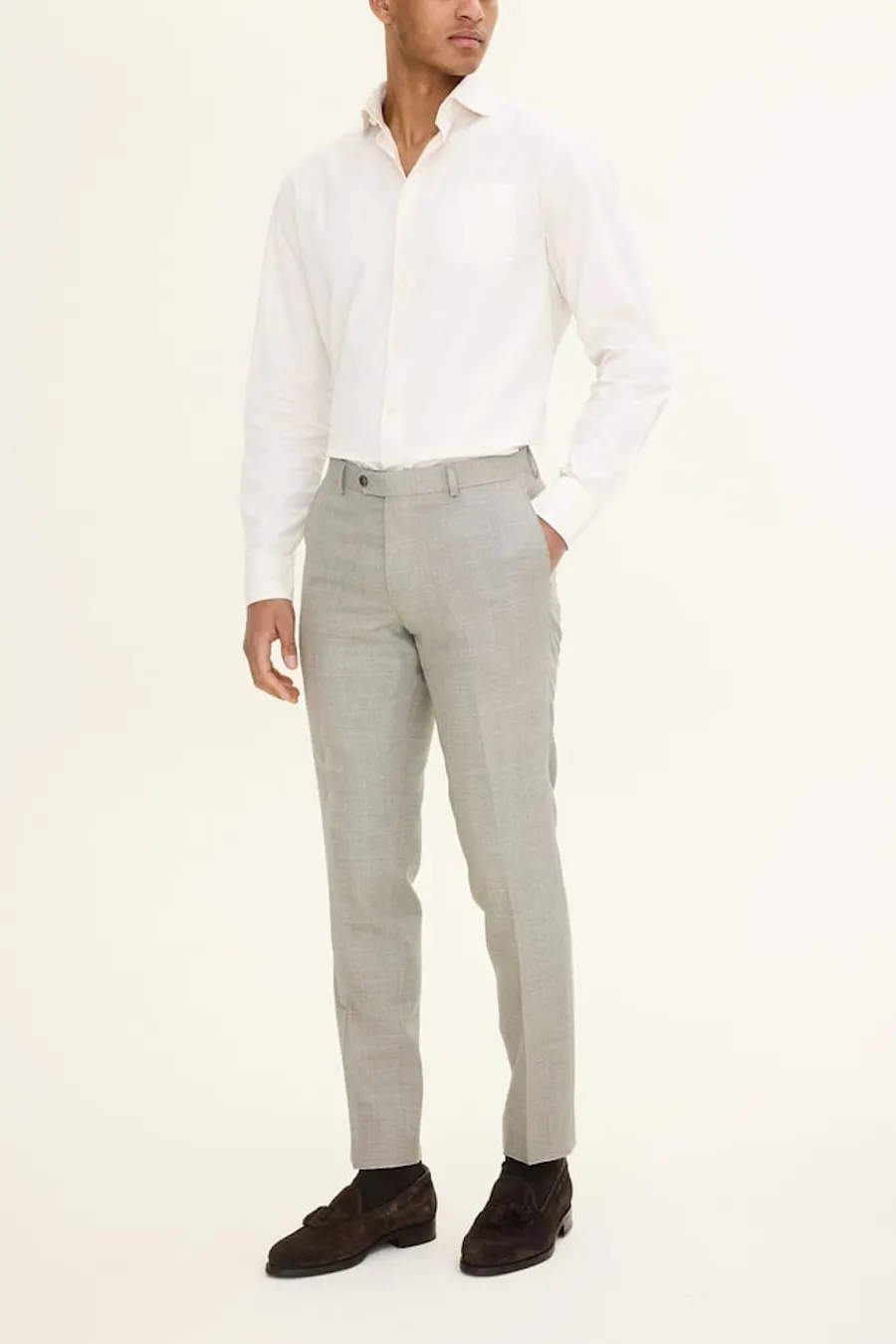 Slim Fit Sharkskin Trousers