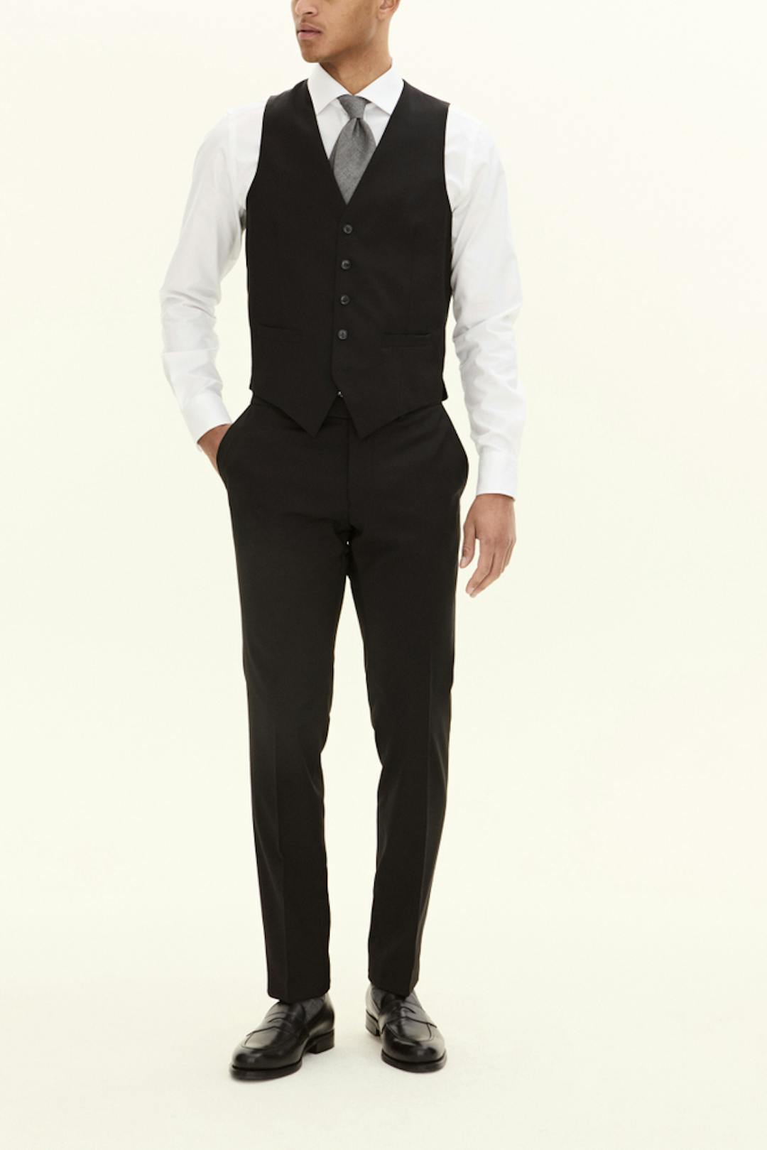 Regular Fit Microstructure Trousers