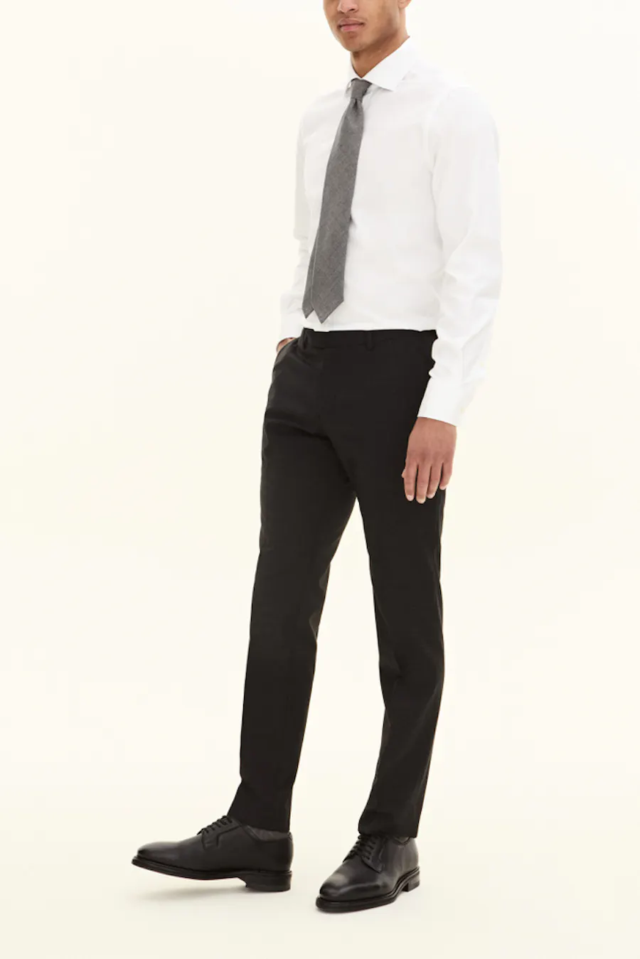 Regular Fit Microstructure Trousers
