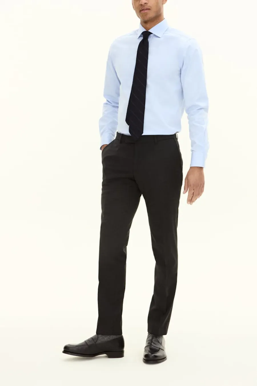 Slim Fit Microstructure Trousers