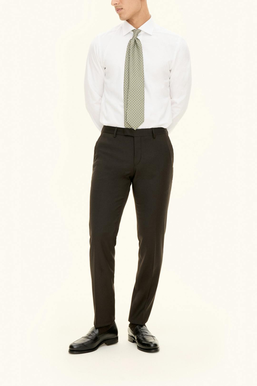 Slim Fit Microstructure Trousers