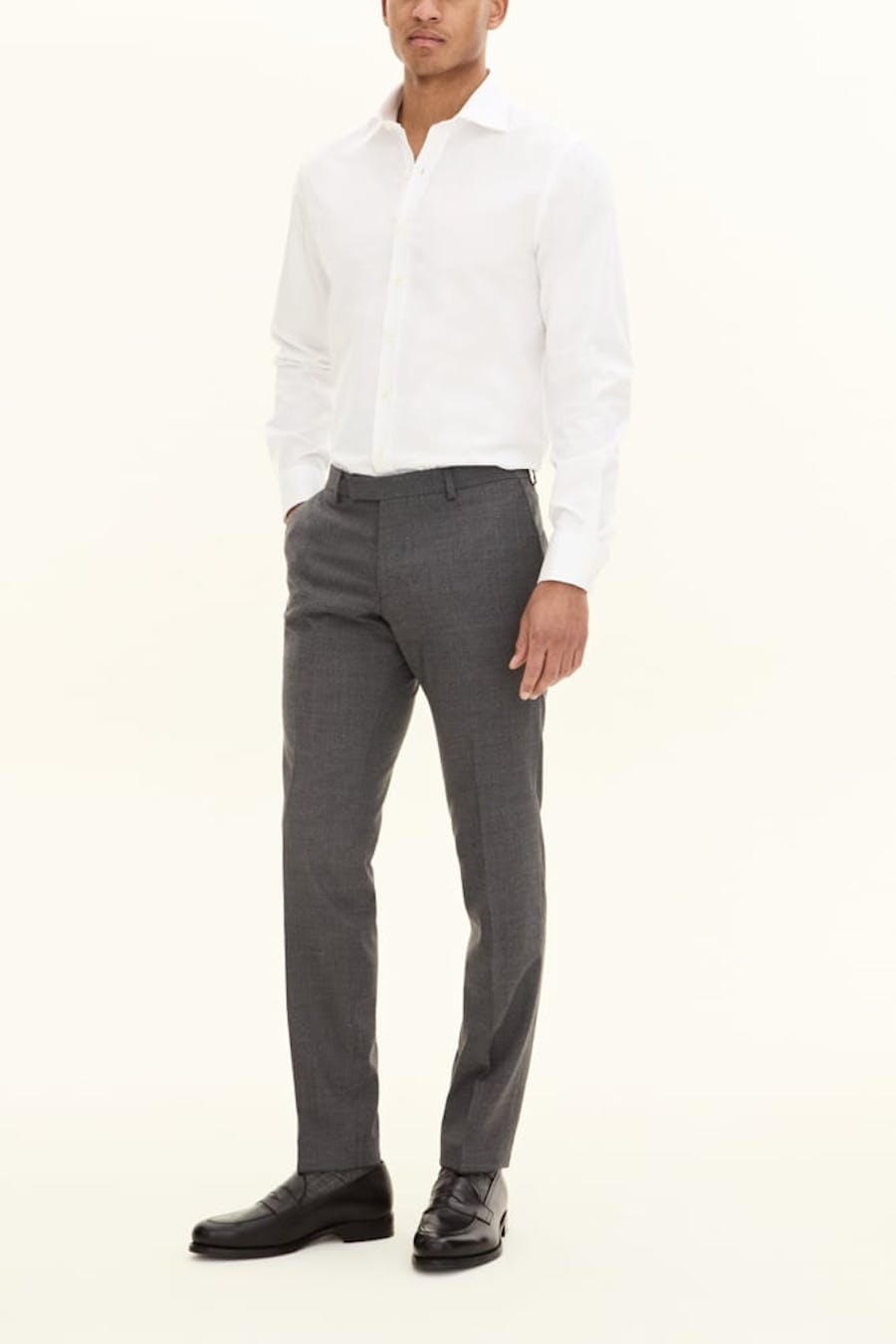 Slim Fit Microstructure Trousers