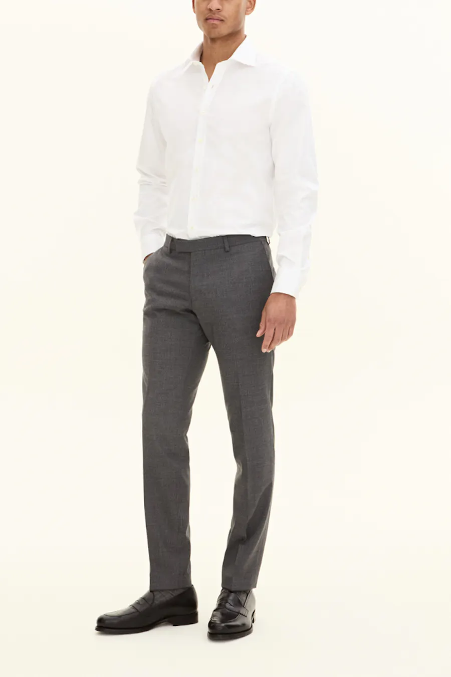 Slim Fit Microstructure Trousers