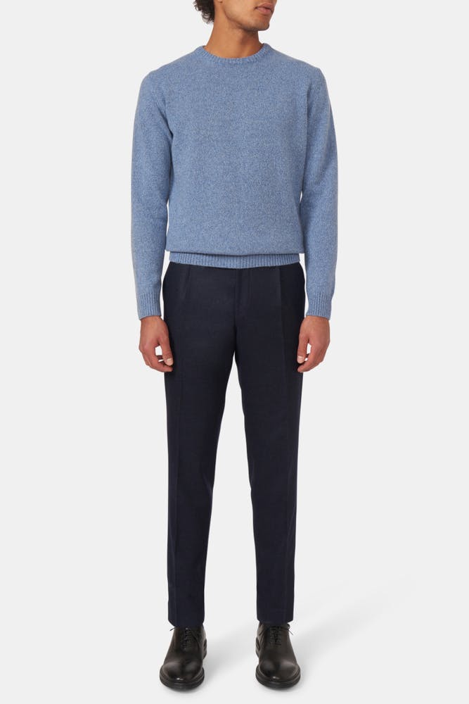 Regular Fit Flanellbukser Høy Midje