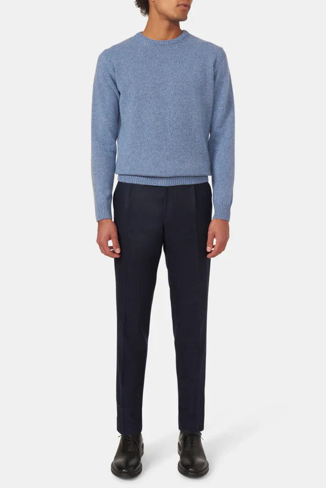 Regular Fit Flanellbyxor Hög Midja
