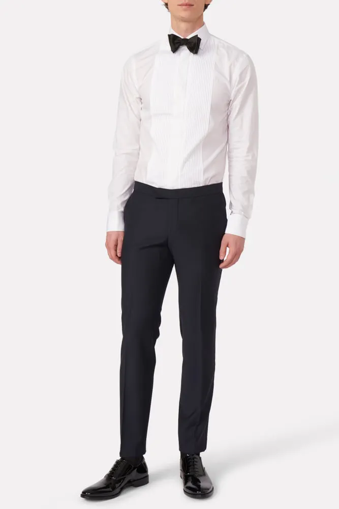 Slim Fit Tuxedo Microstructure Trousers