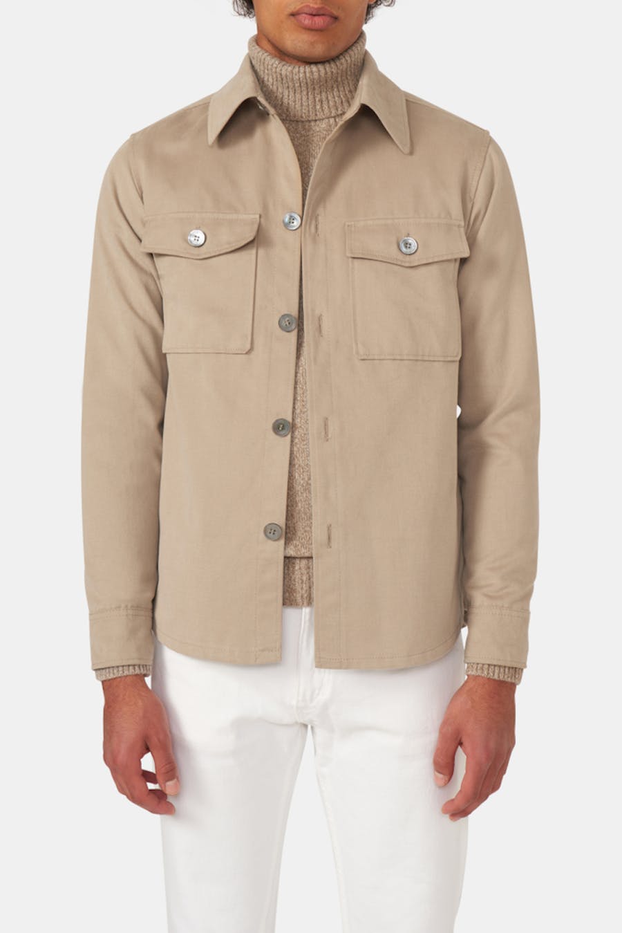 Regular Fit Overshirt Børstet Twill
