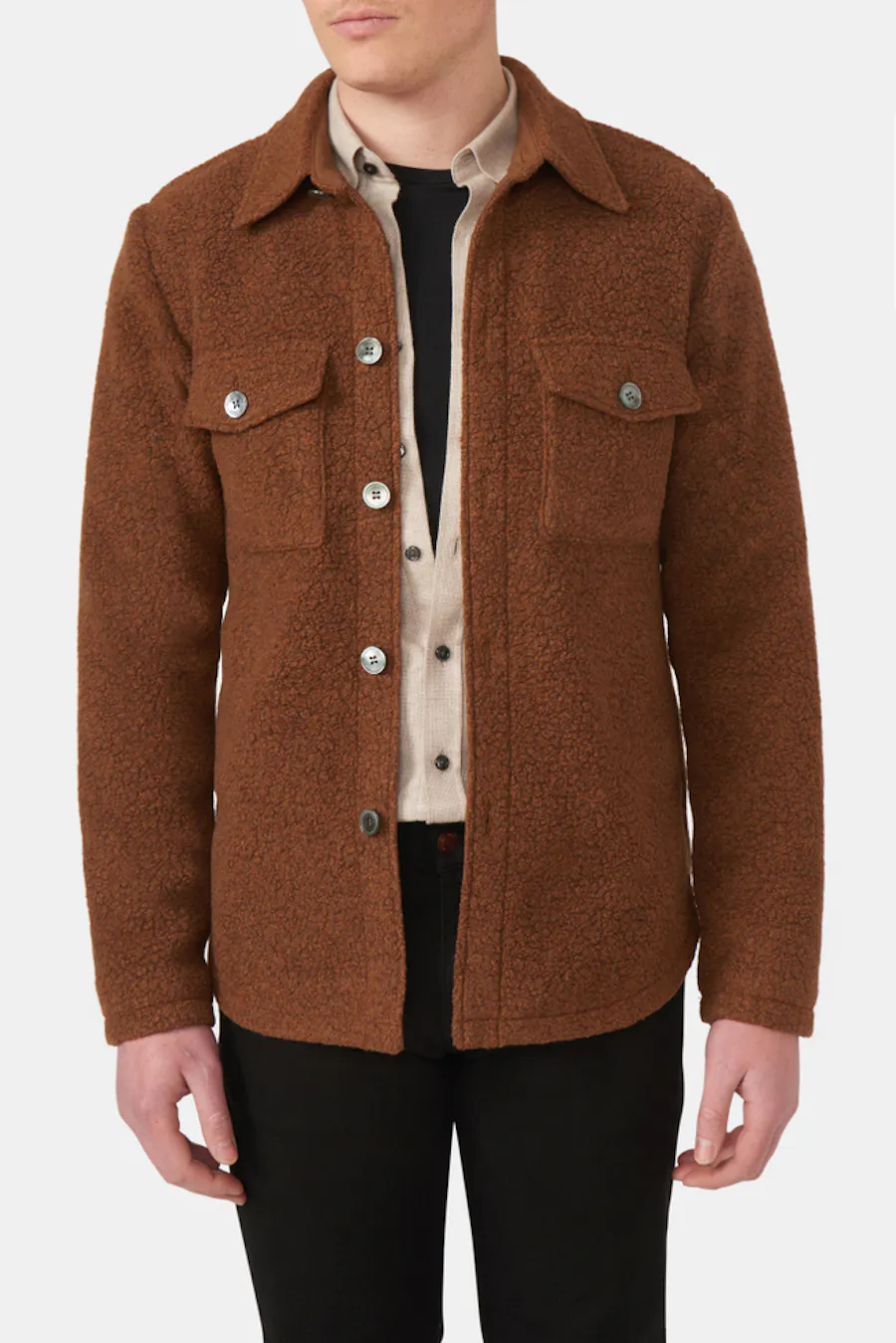 Regular Fit Wool Blend Overshirt