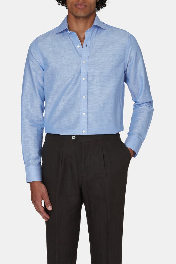 Slim Fit Cut Away Linskjorte