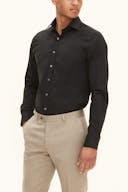 Slim Fit Cut Away Bomull Stretch Skjorte