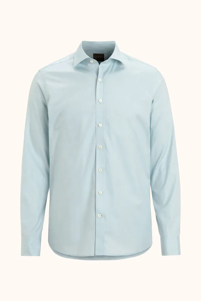 Slim Fit Cut Away Twillskjorte