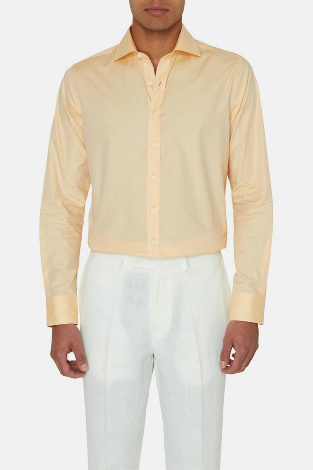 Slim Fit Cut Away Twillskjorta