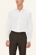 Slim Fit Cut Away Poplinskjorte