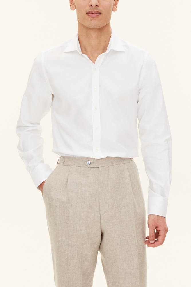 Slim Fit Cut Away Oxfordskjorte