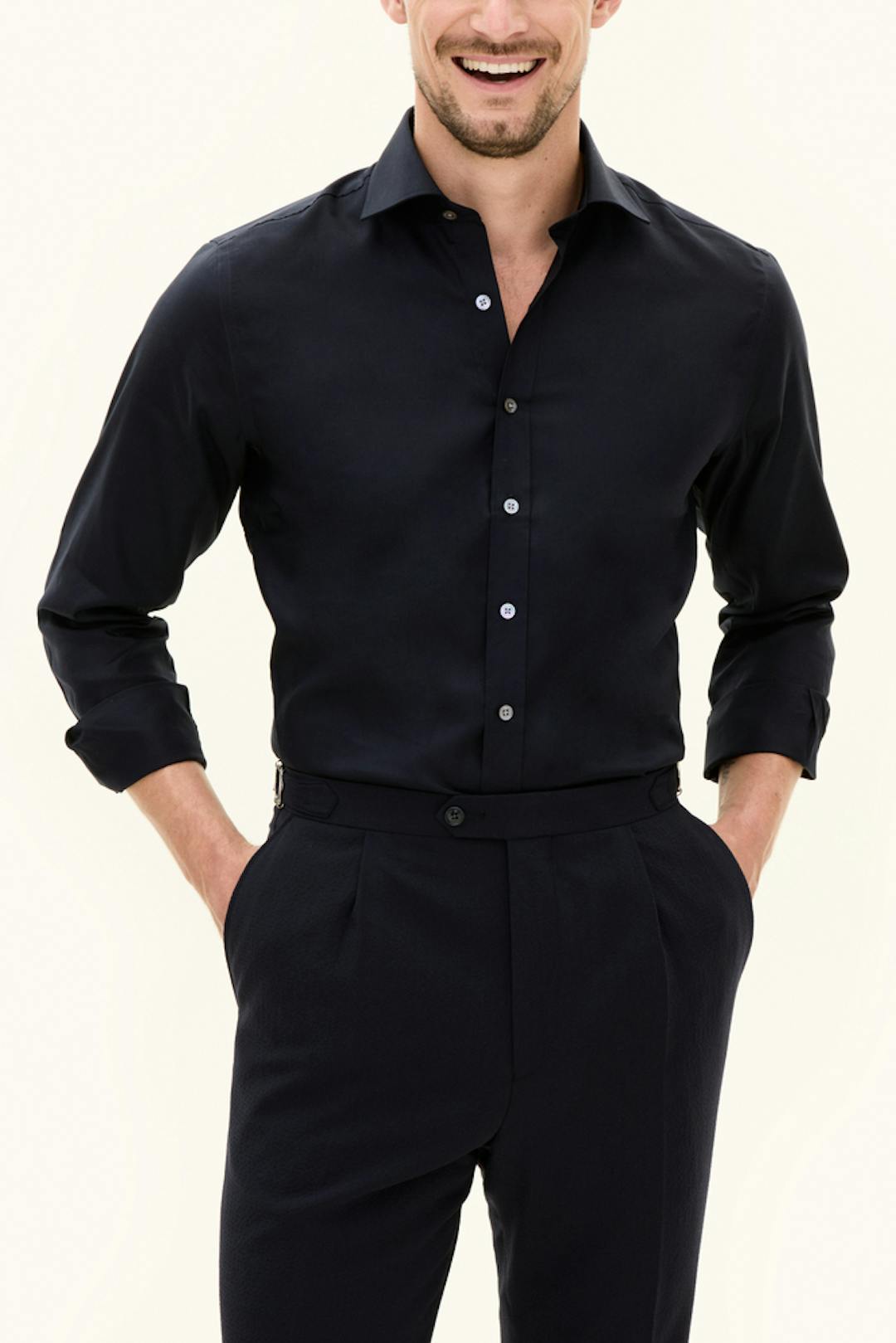 Slim Fit Cut Away Strykfri Bomullskjorta