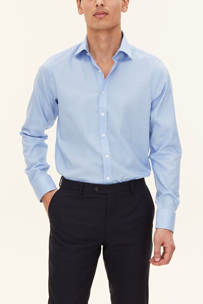 Slim Fit Cut Away Strykefri Bomullskjorte