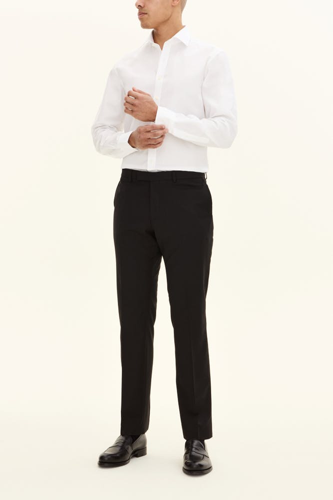 Regular Fit Cut Away Poplinskjorte