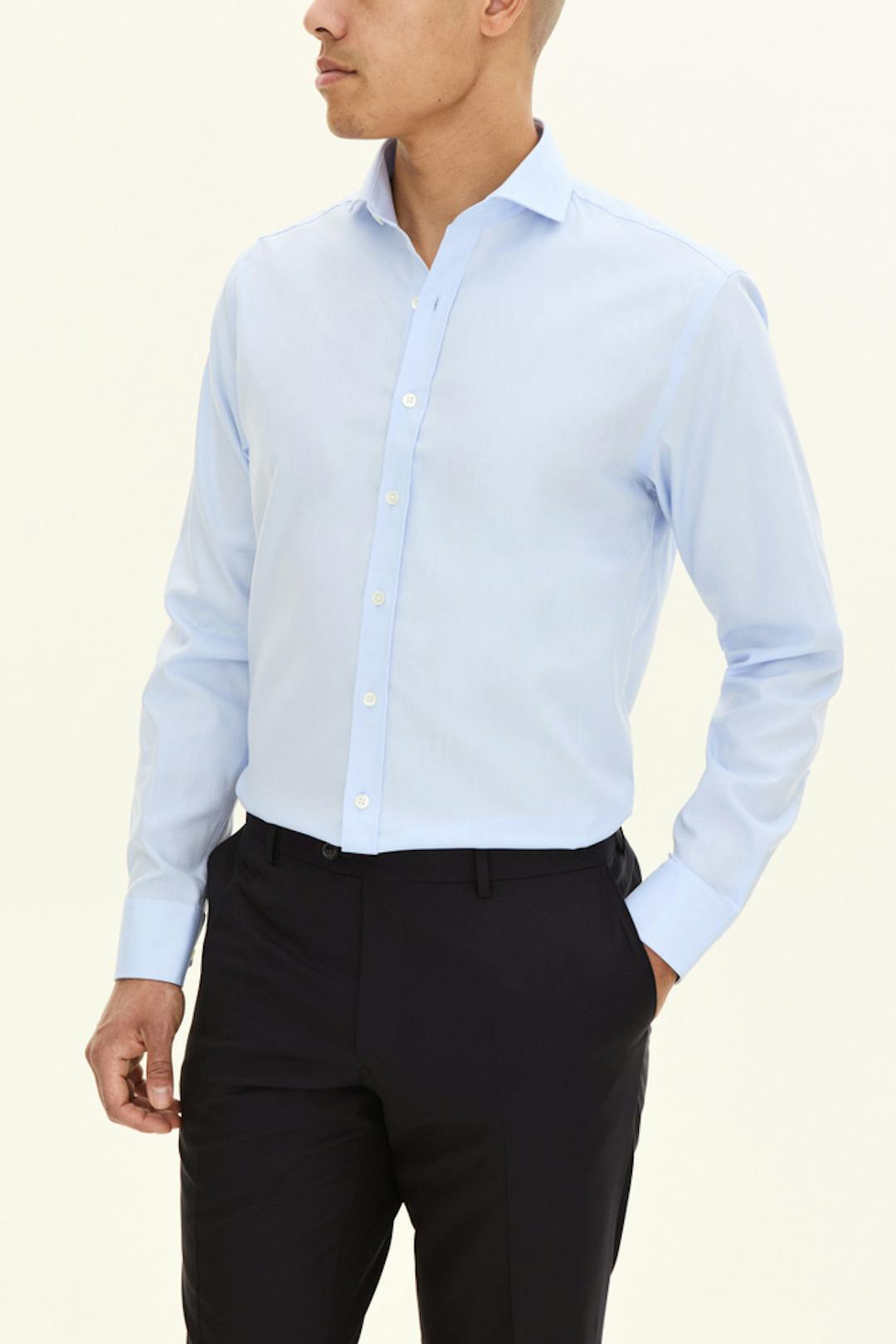 Regular Fit Cut Away Strykefri Bomullsskjorte