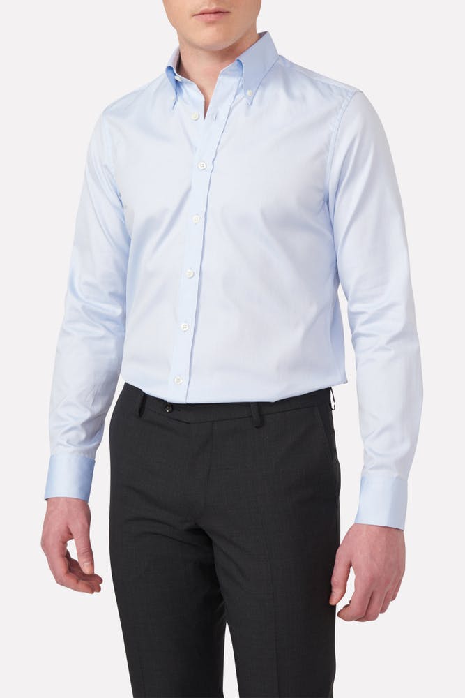 Slim Fit Button Down Oxfordskjorte