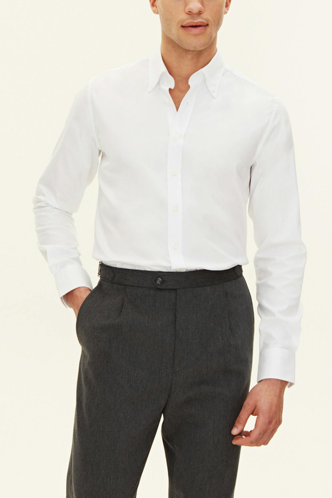 Slim Fit Button Down Oxfordskjorte