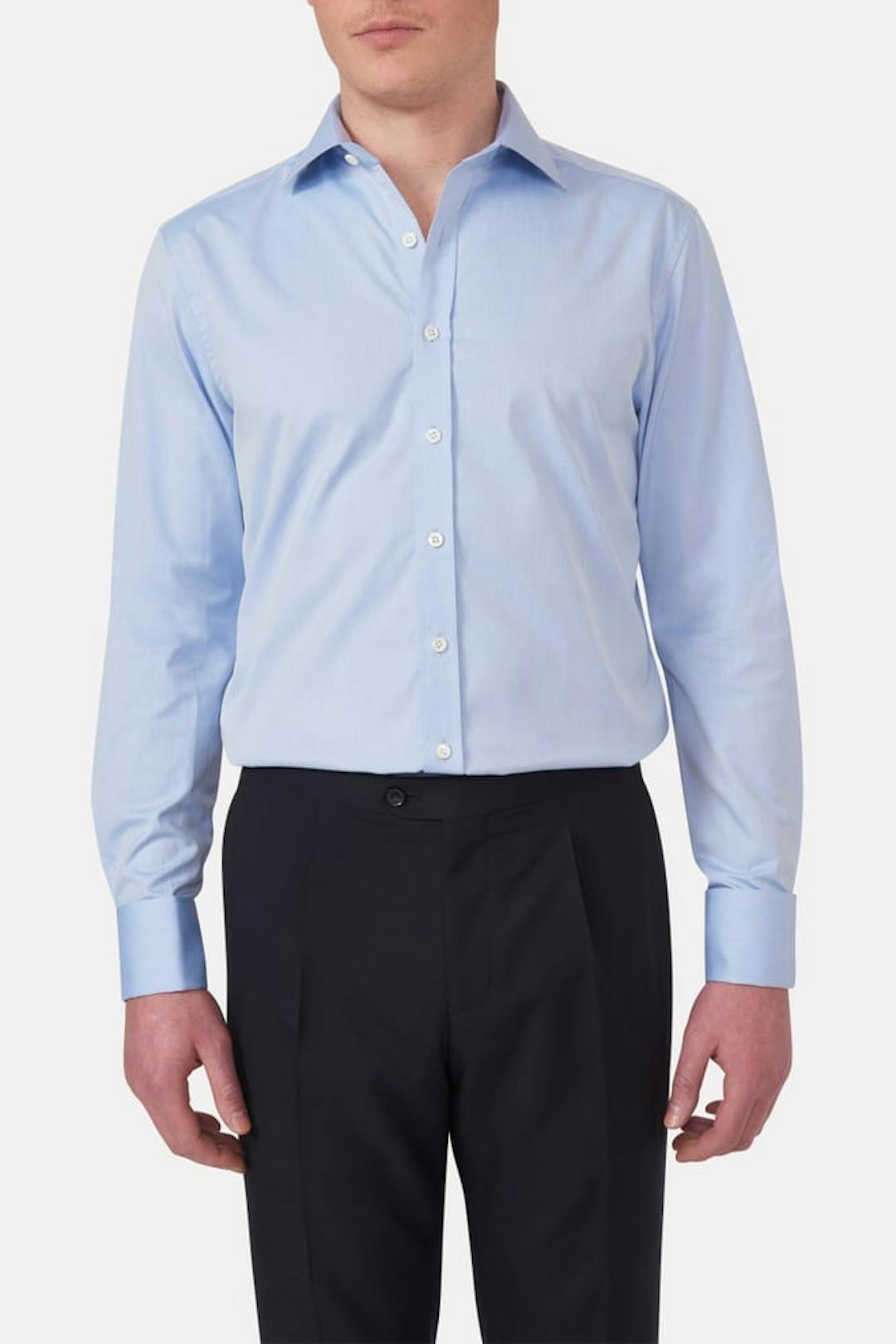 Regular Fit Cut Away Twillskjorta