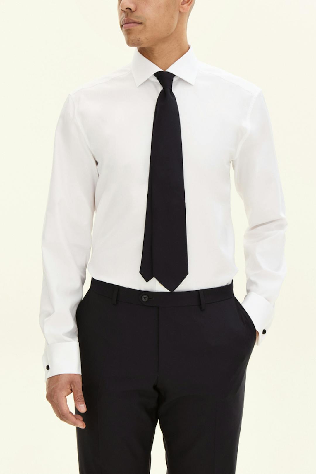 Regular Fit Cut Away Twillskjorta