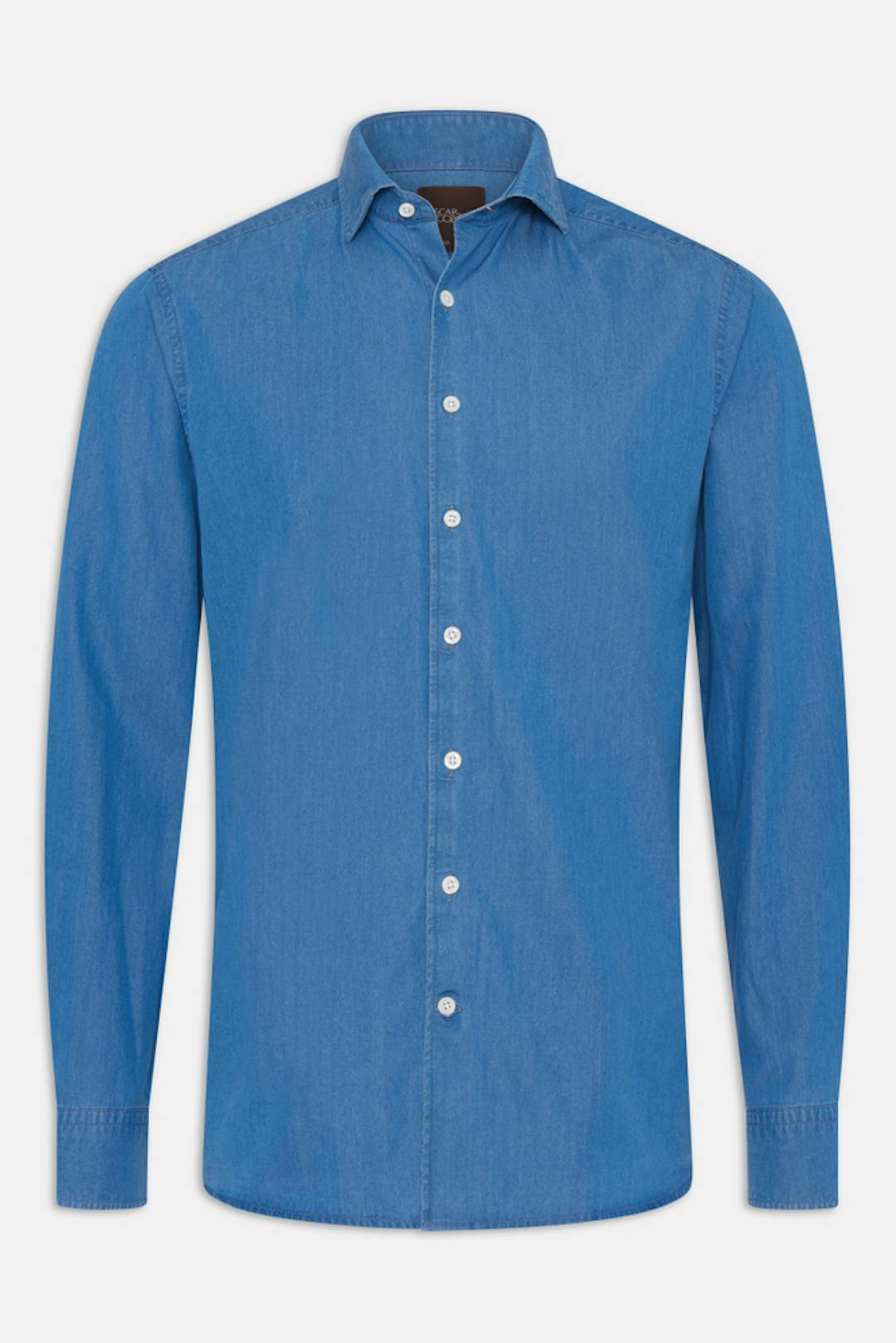 Regular Fit Cut Away Jeansskjorta