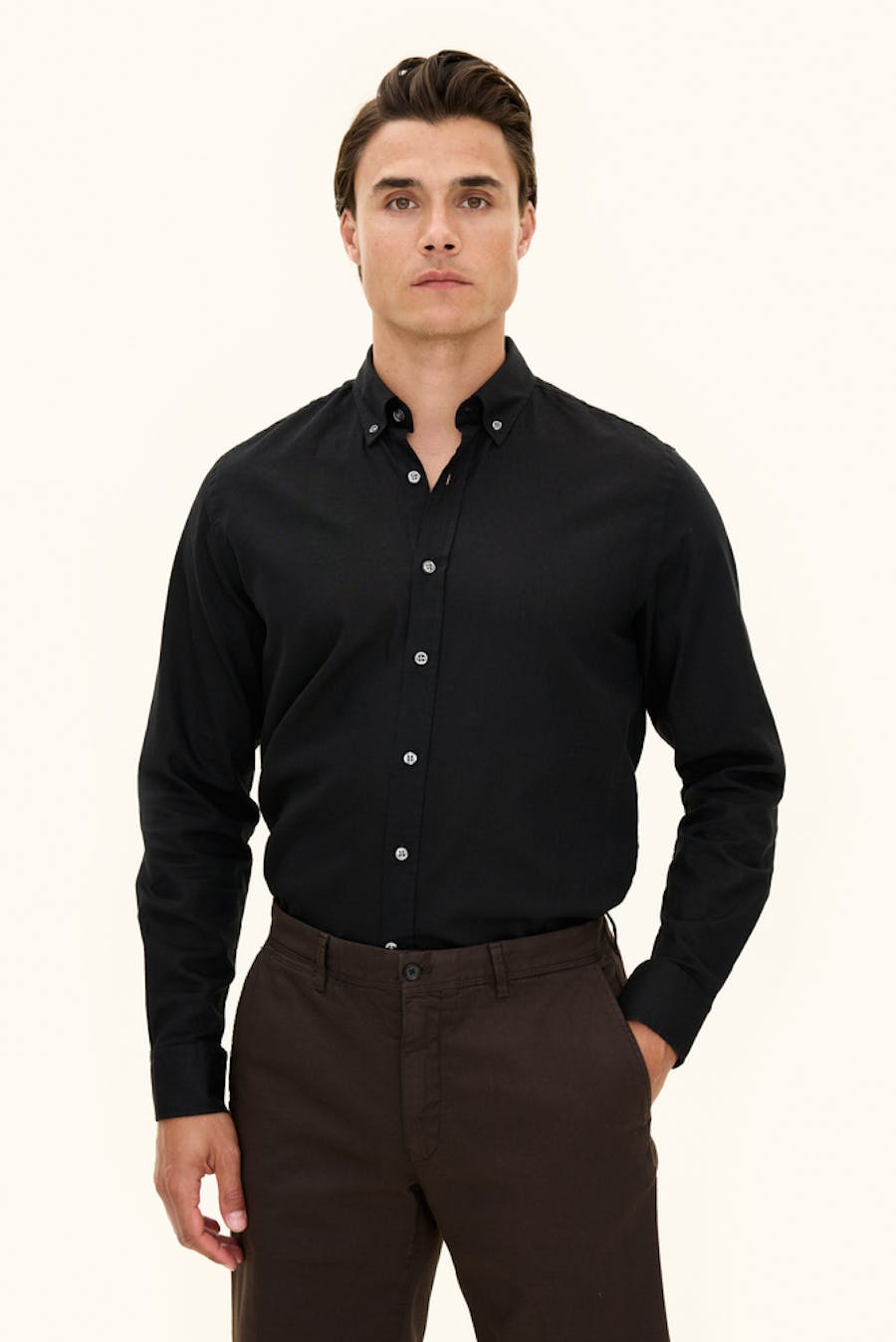 Slim Fit Button Down Skjorte
