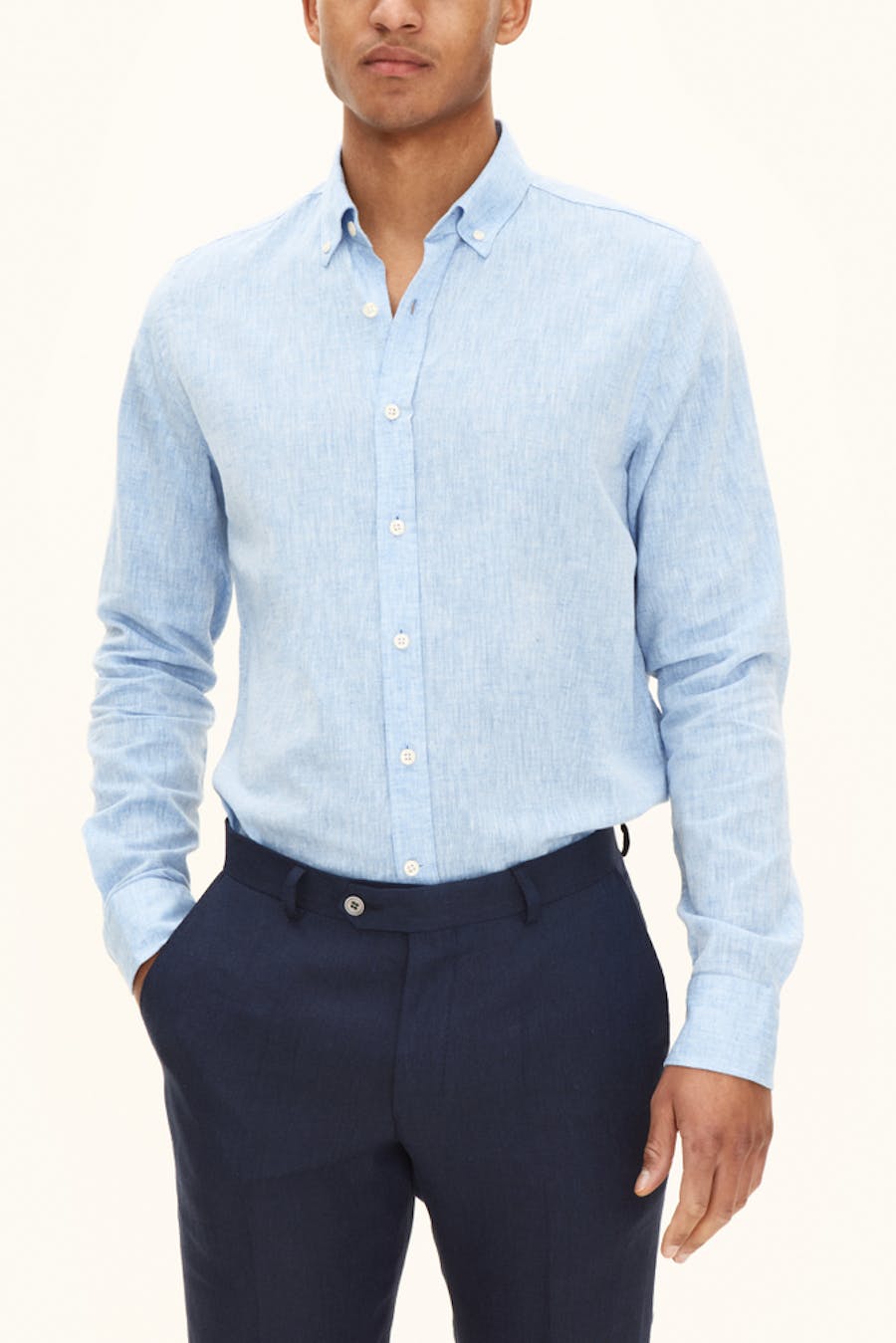 Slim Fit Button Down Skjorte