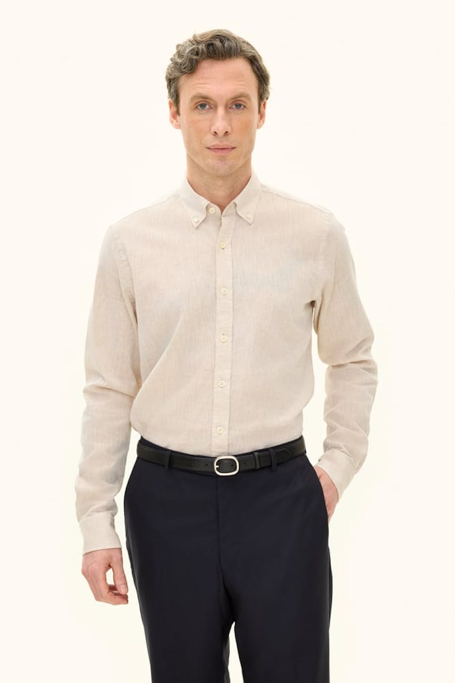 Slim Fit Button Down Skjorte