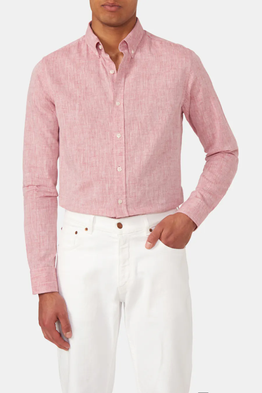Slim Fit Button Down Skjorta