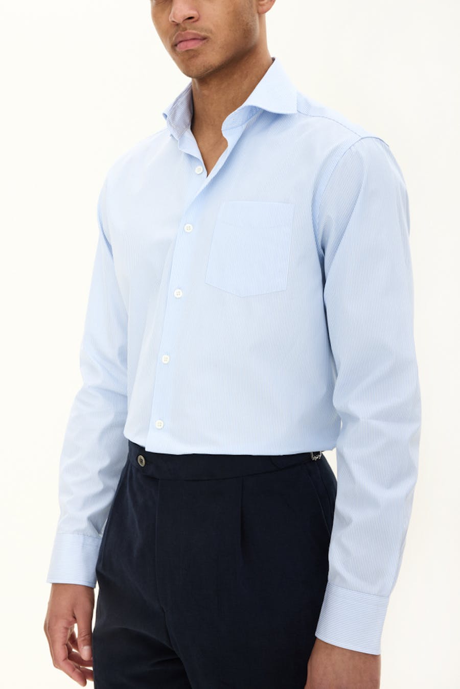 Regular Fit Poplinskjorte Wide Spread Krage