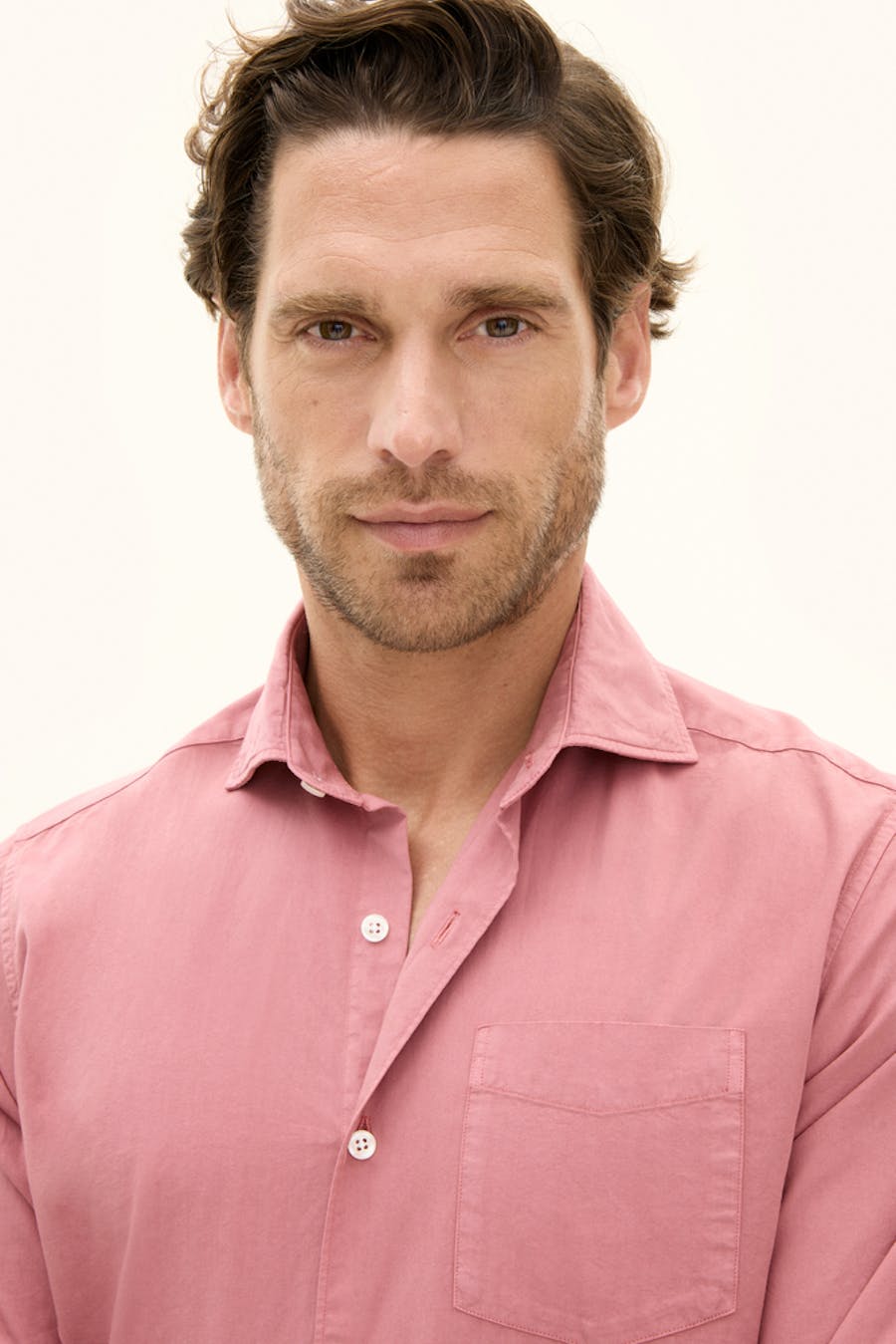 Regular Fit Twillskjorte Wide Spread Krage