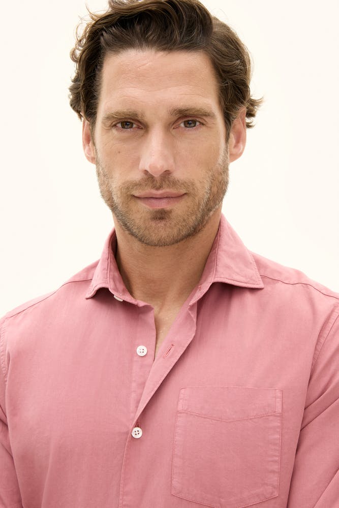 Regular Fit Twillskjorte Wide Spread Krage