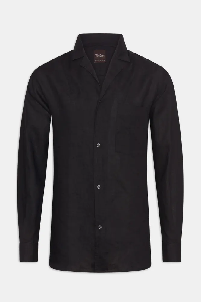 Regular Fit Bowling Collar Shirt