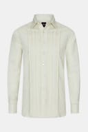 Slim Fit Smokingskjorte Turndown Krage