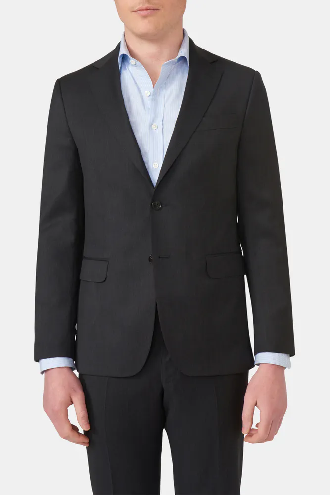 Regular Fit Microstructure Blazer