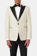 Regular Fit Tuxedo Microstructure Blazer