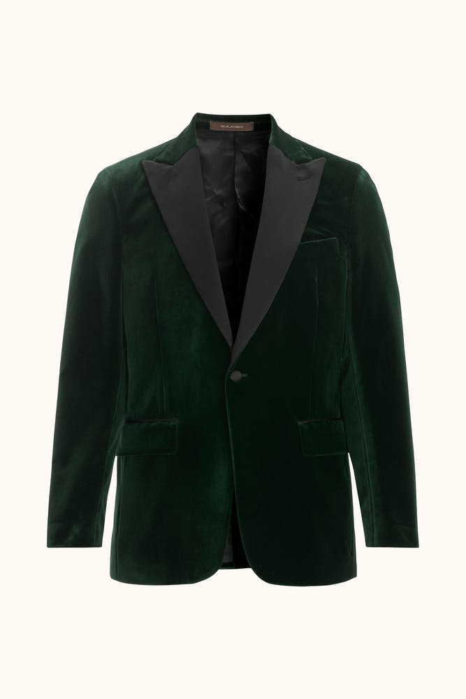 Regular Fit Smoking Blazer Velour