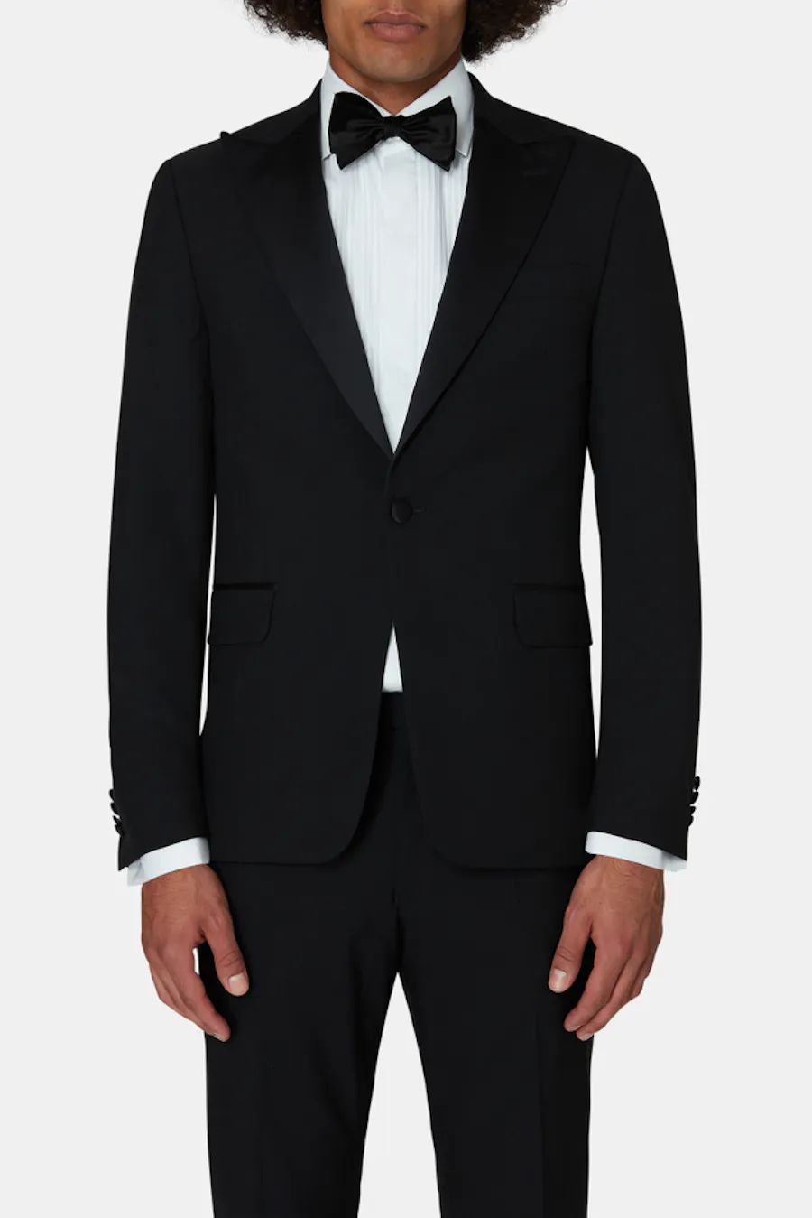 Regular Fit Tuxedo Microstructure Blazer
