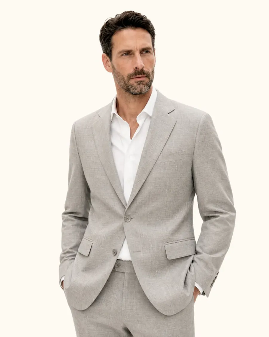 Slim Fit Sharkskin Kavaj