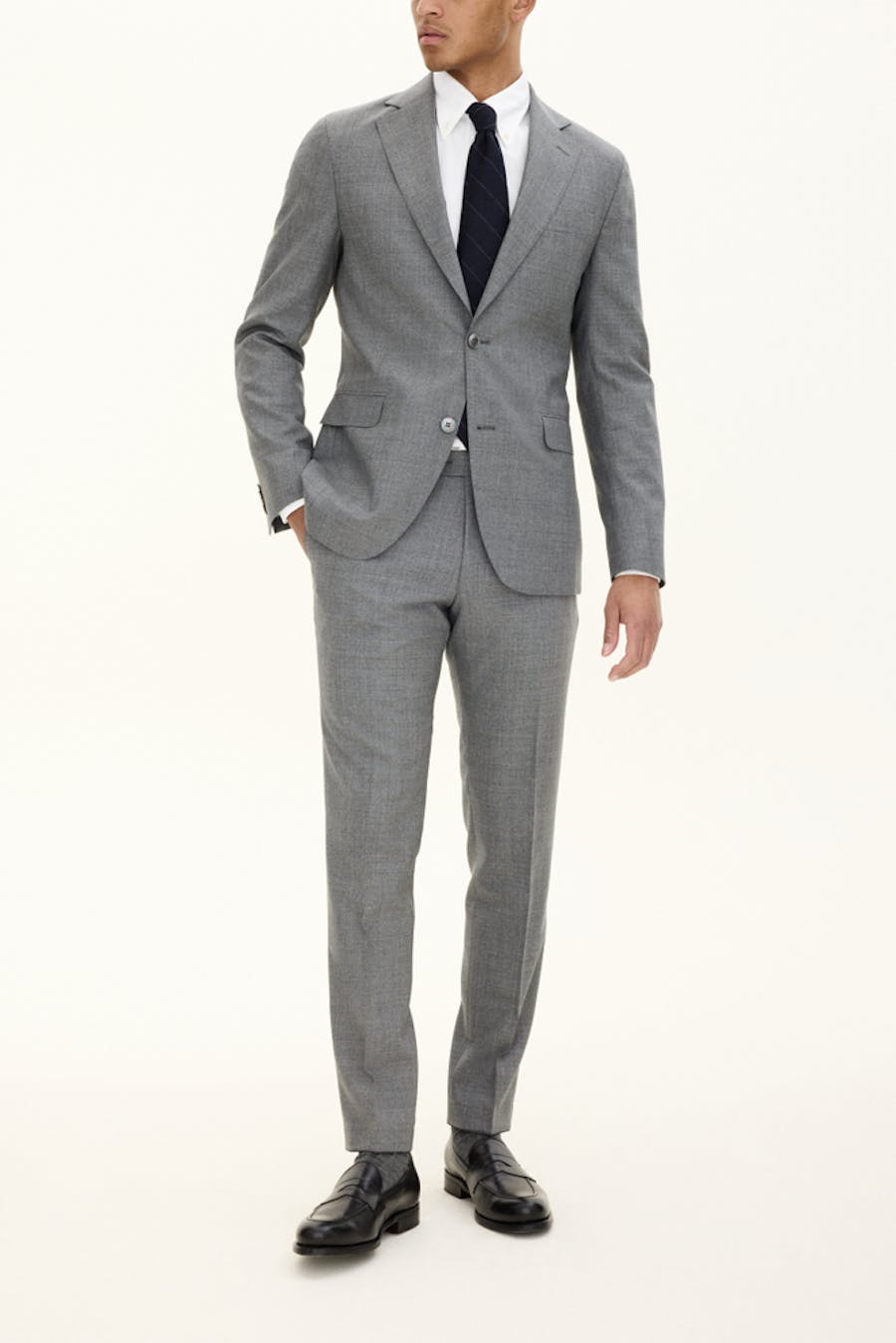 Slim Fit Sharkskin Blazer