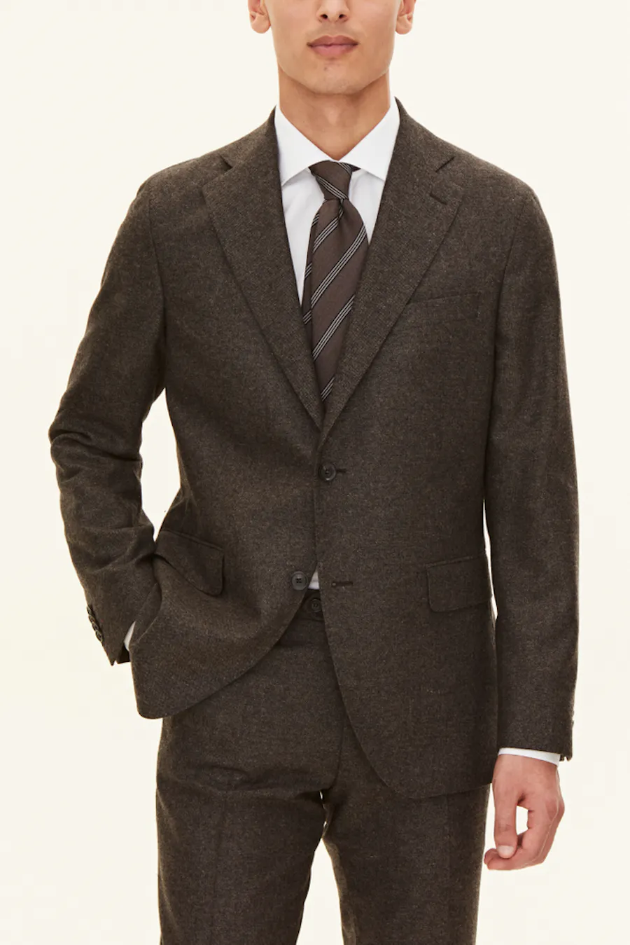 Regular Fit Brushed Wool Blazer