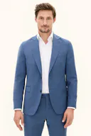 Regular Fit Microstructure Blazer