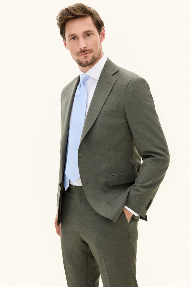 Regular Fit Microstructure Blazer