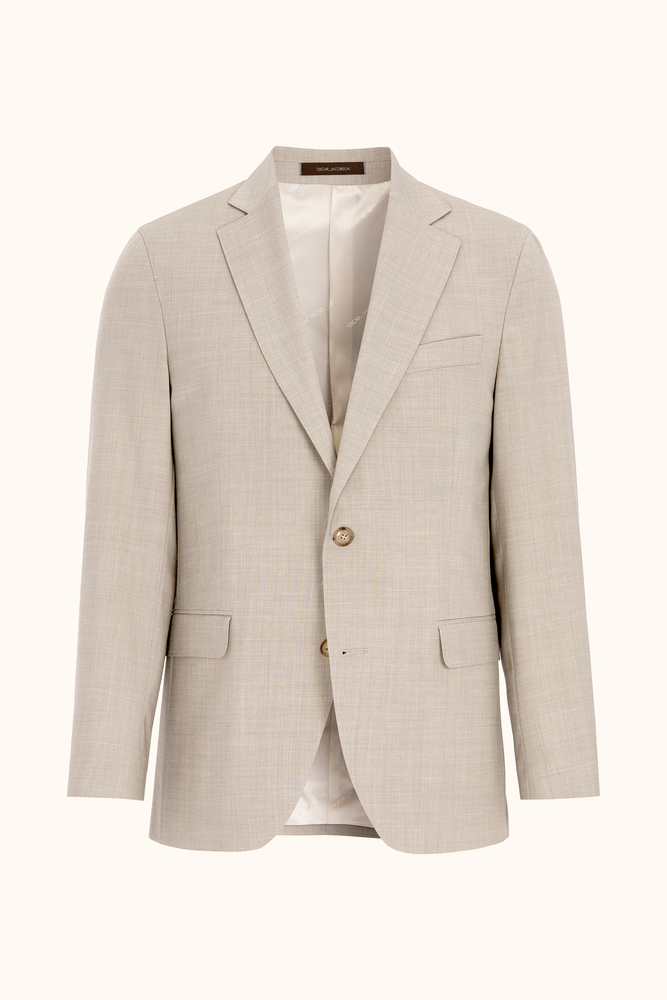 Regular Fit Microstructure Blazer