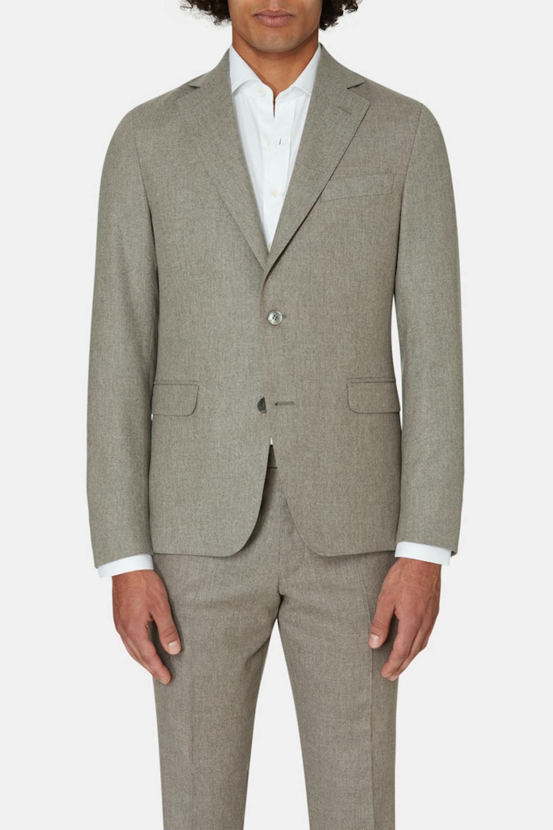 Regular Fit Microstructure Blazer