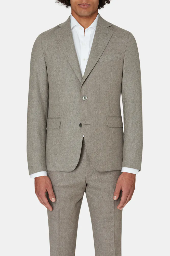 Regular Fit Microstructure Blazer