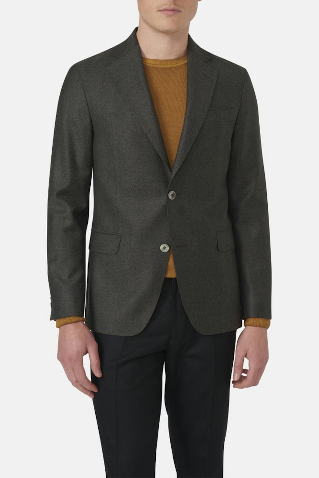 Regular Fit Fiskebeinsmønster Blazer