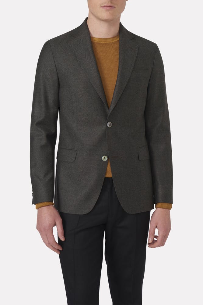 Regular Fit Fiskebeinsmønster Blazer